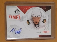 2009-10 SP Authentic Sign of the Times Auto Andrew Ebbett #ST-AE